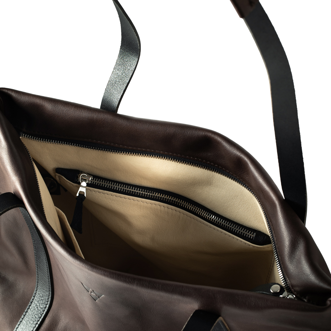 Schultertasche Delhi aus Olivenleder