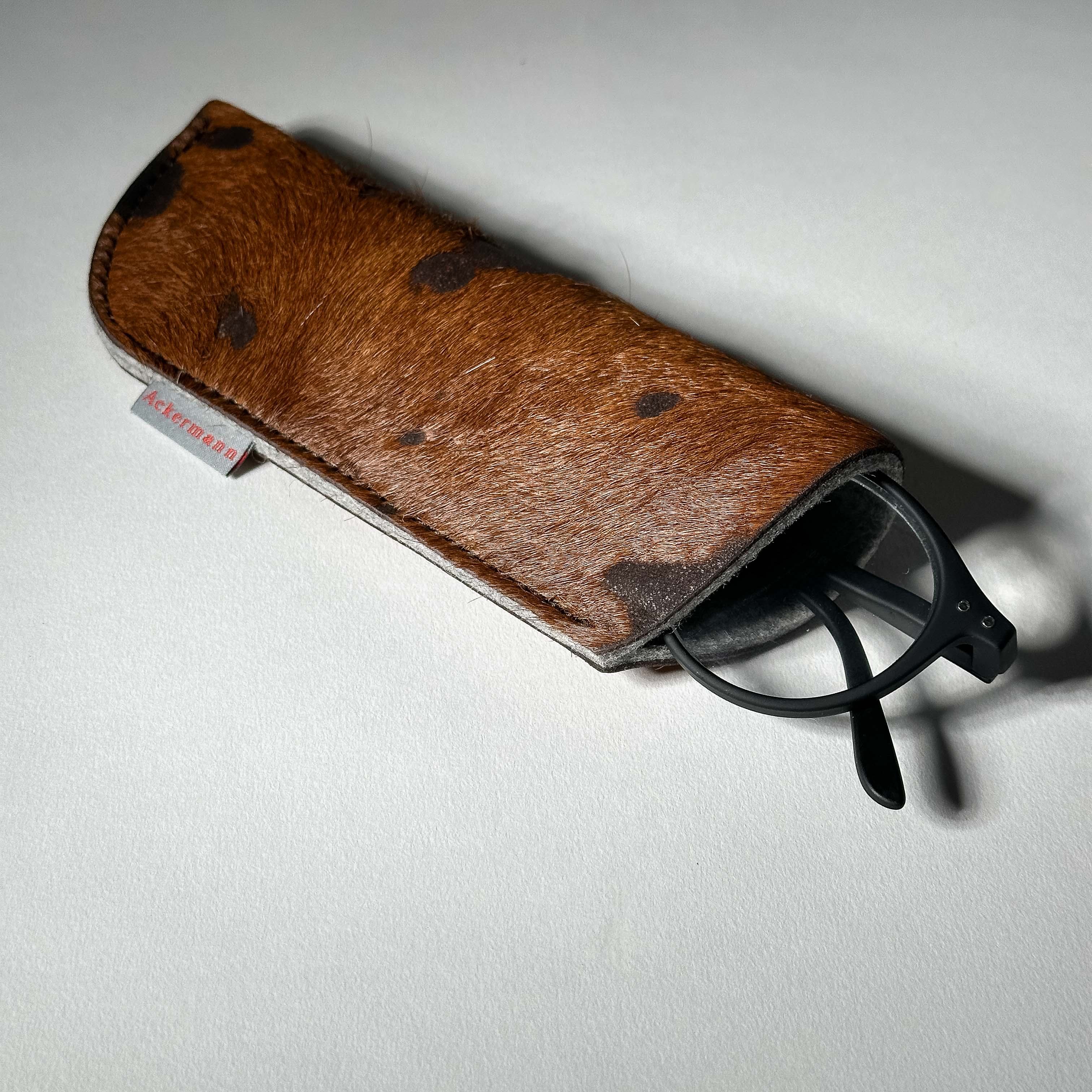 Split - glasses case in cowhide