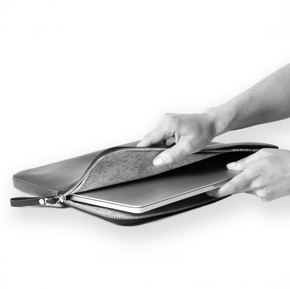 Laptoptasche aus Hirschleder