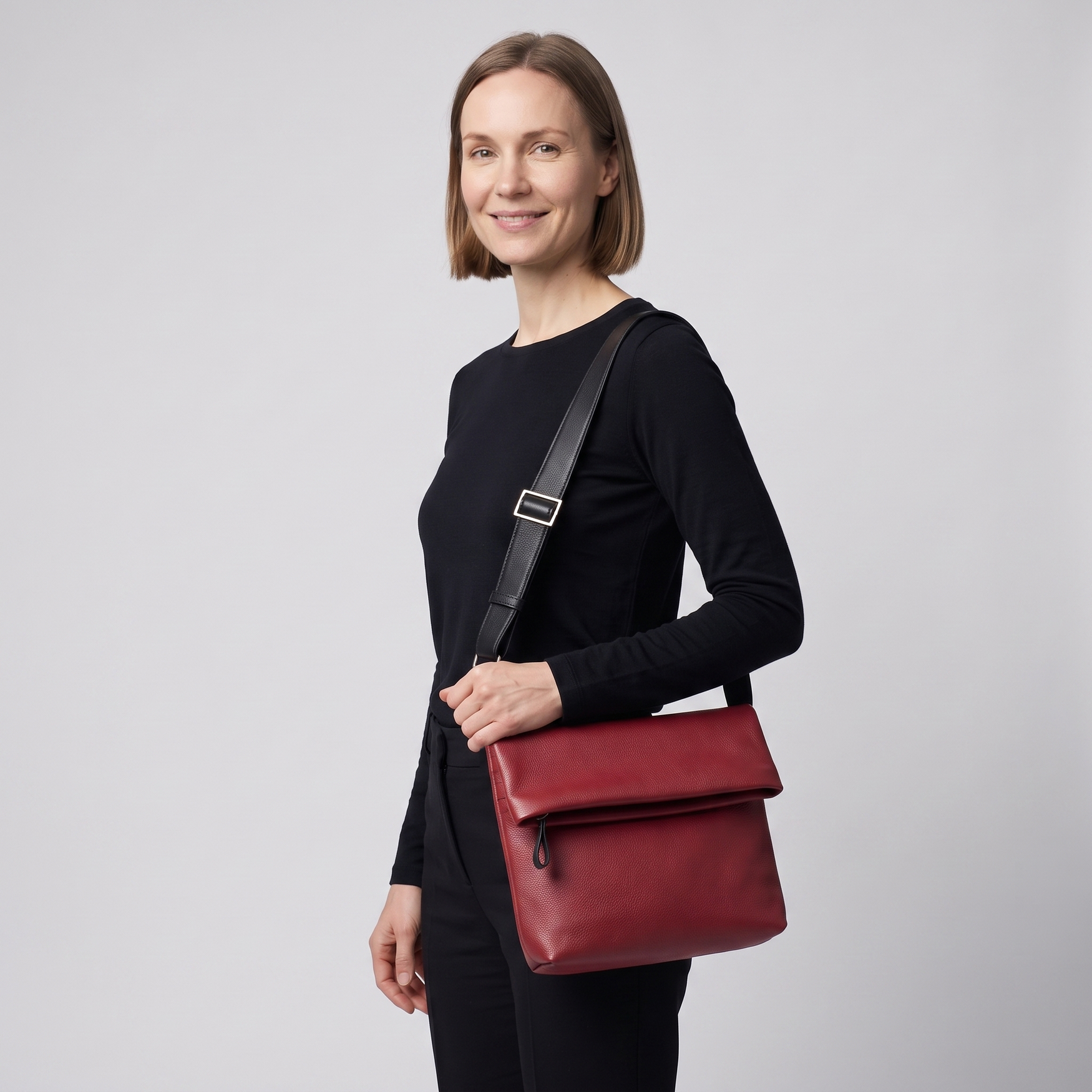 Überschlagtasche London L aus Softnappa