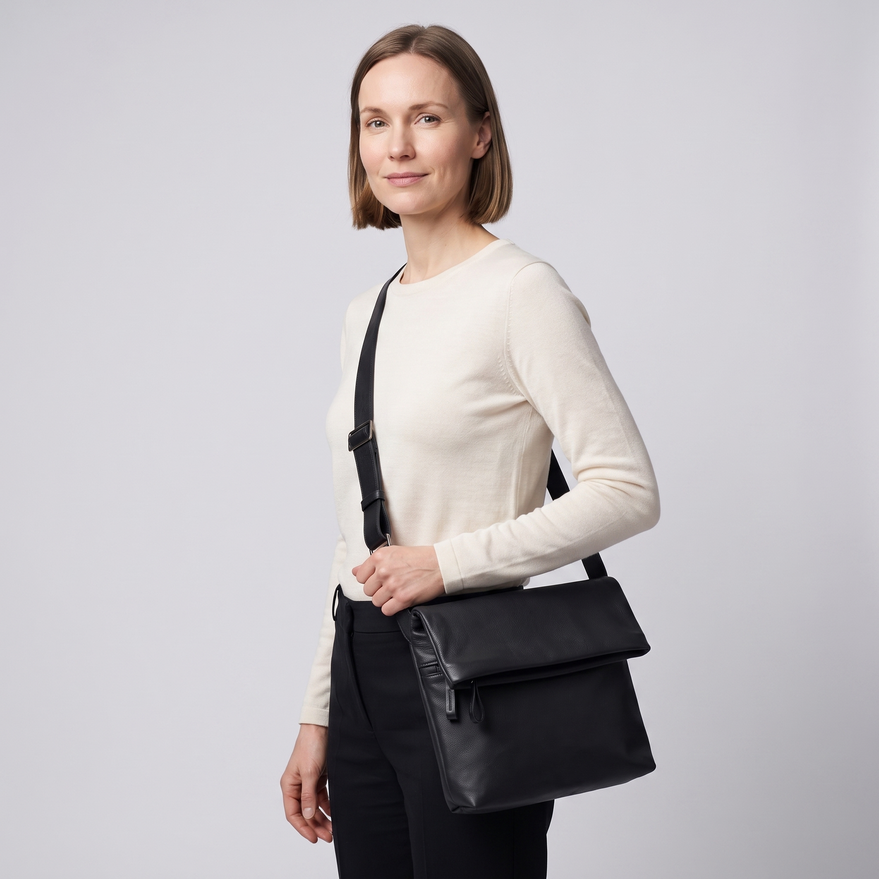 Überschlagtasche London L aus Softnappa