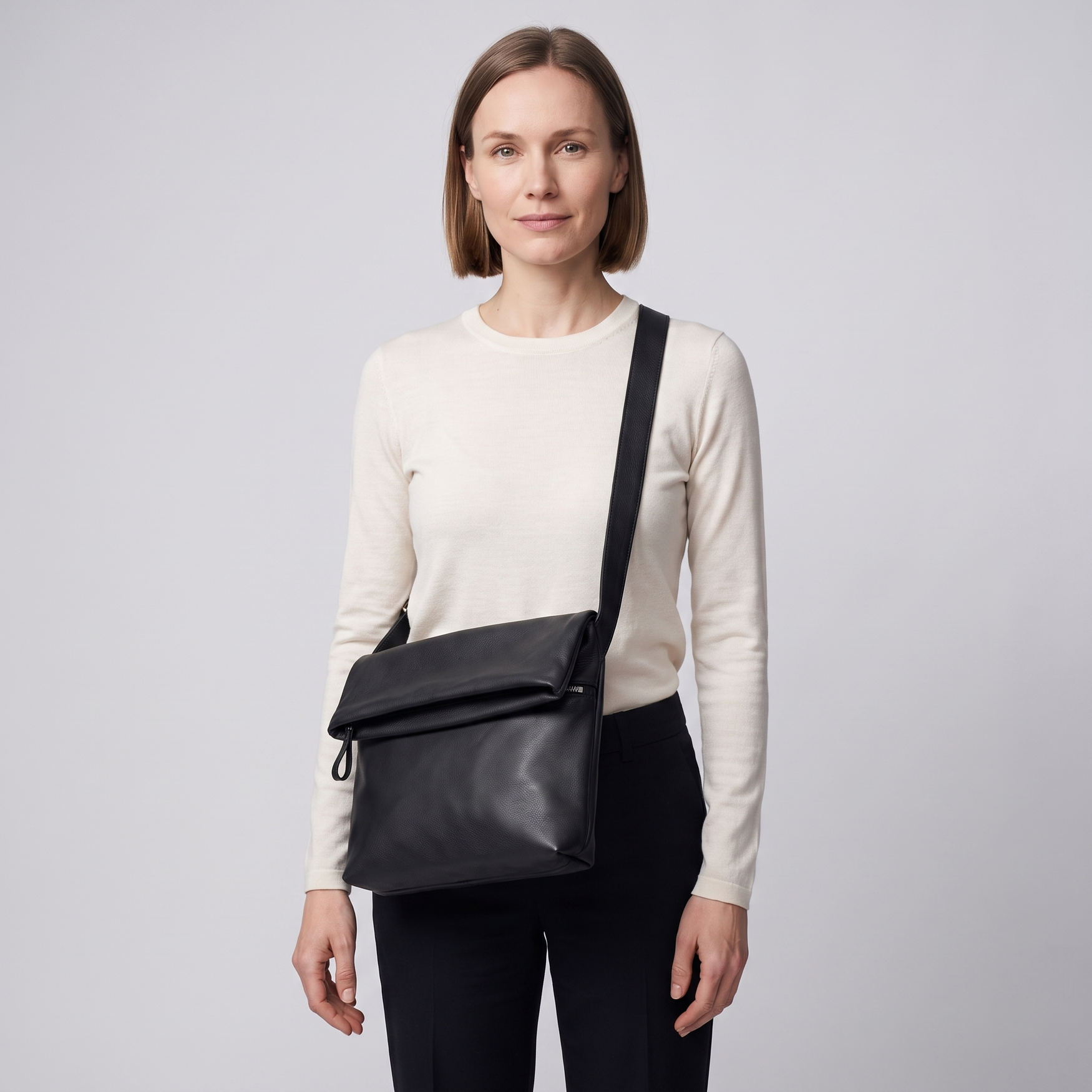 Überschlagtasche London L aus Softnappa