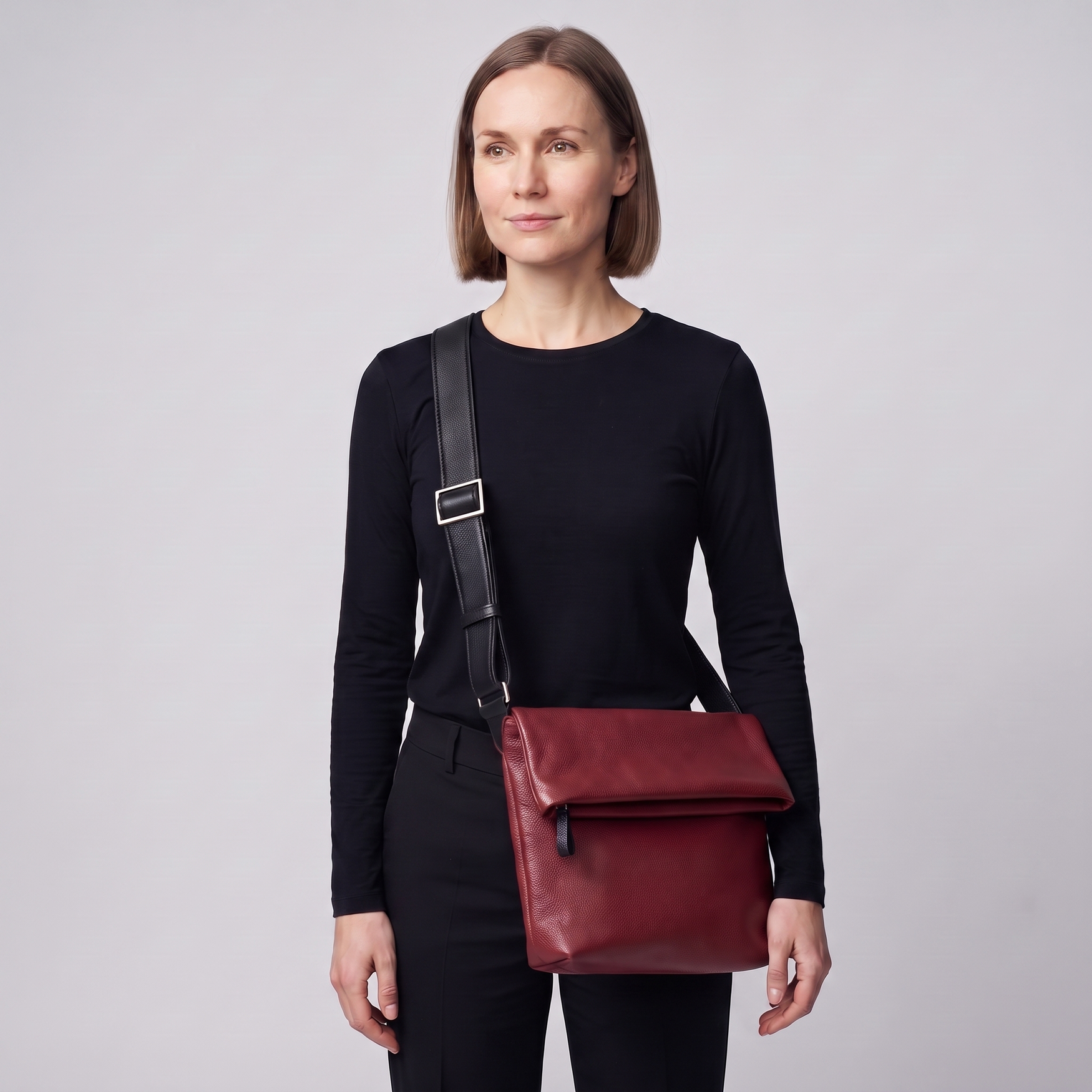 Überschlagtasche London L aus Softnappa