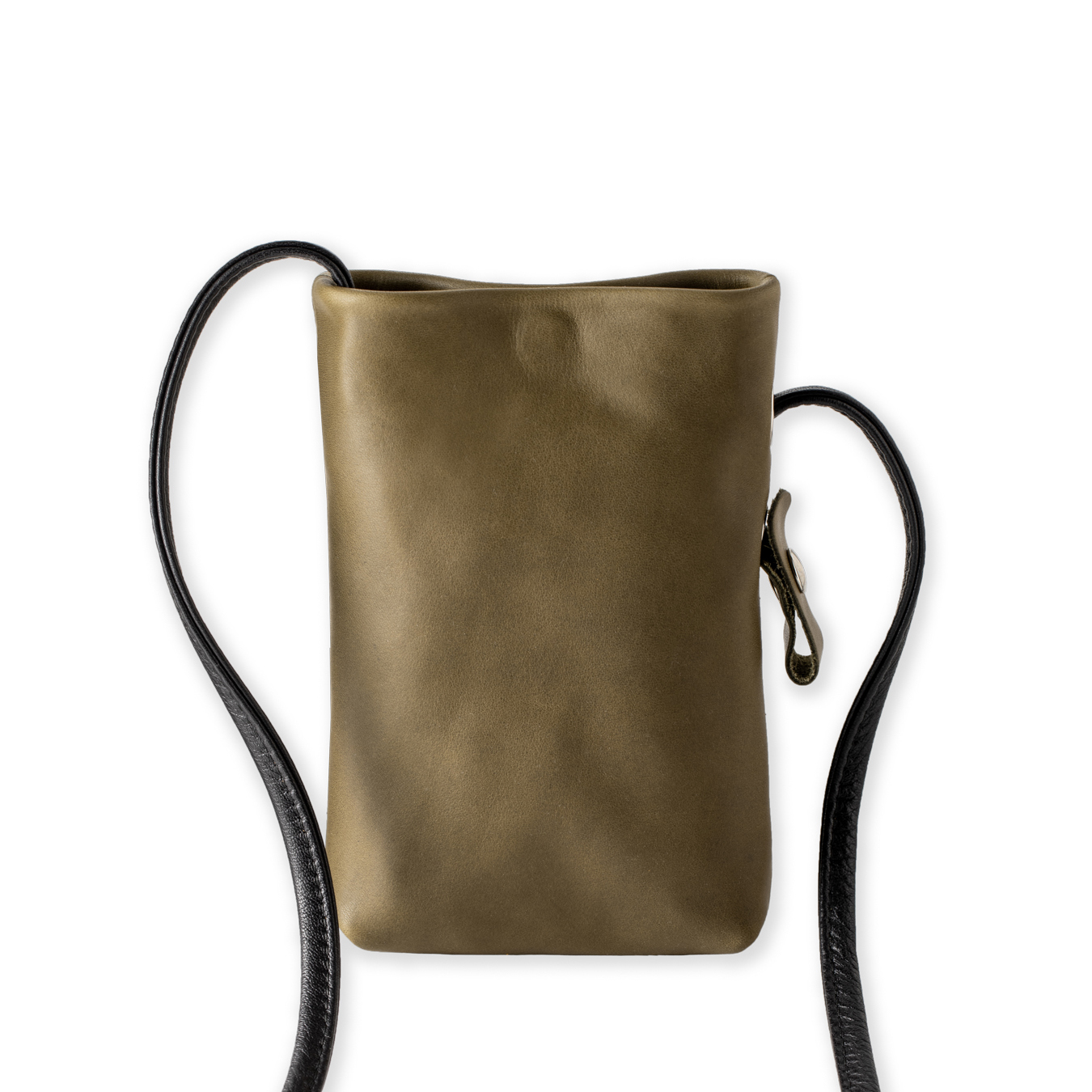 Shoulder bag Davos in olive leather | Ackermann Leder