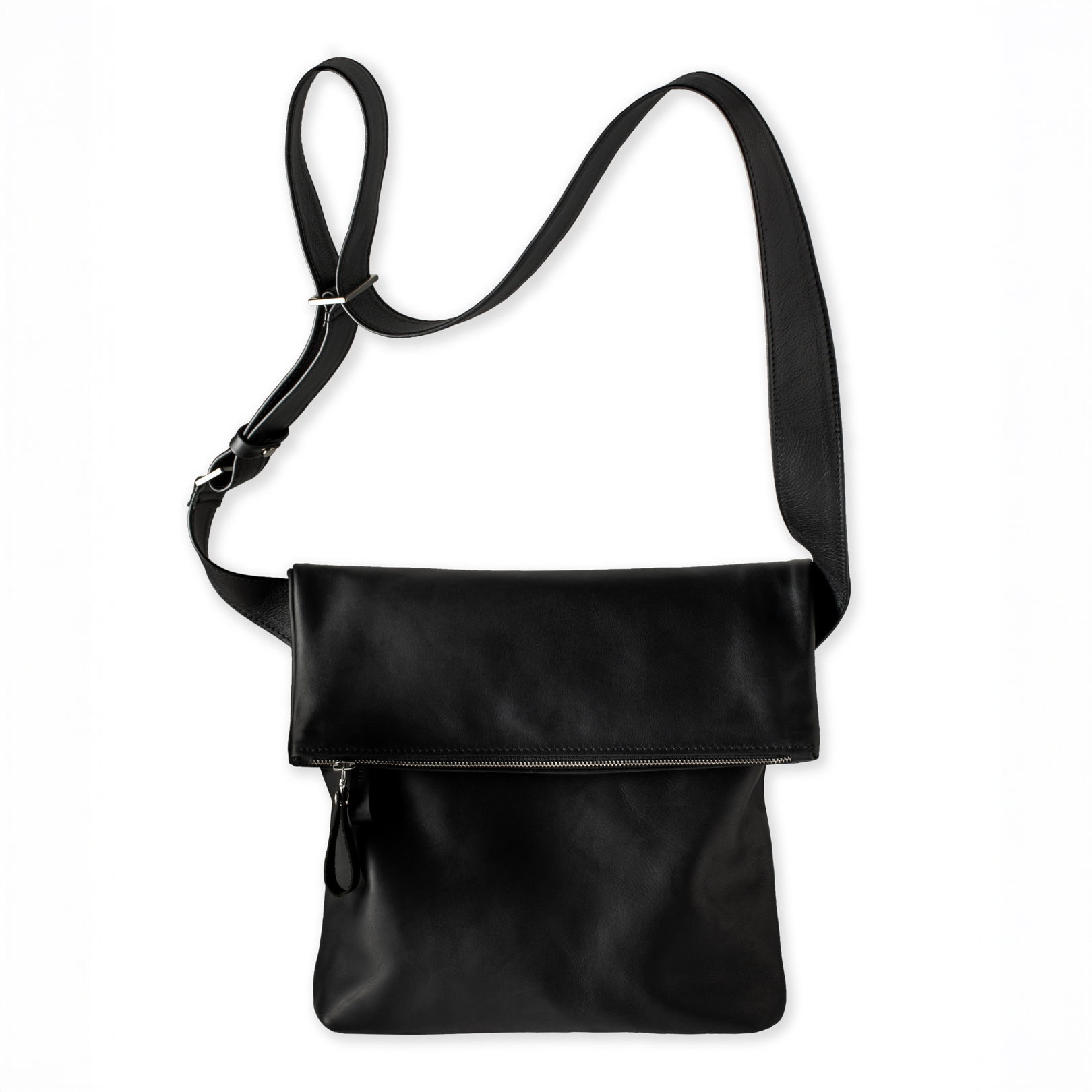 Überschlagtasche  London M aus Olivenleder