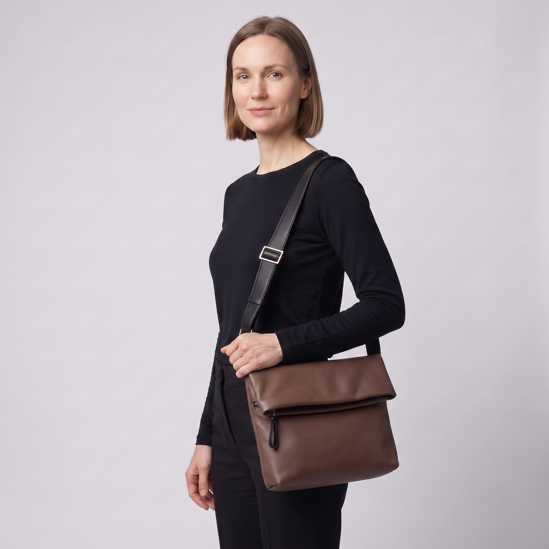 Überschlagtasche London L aus Softnappa